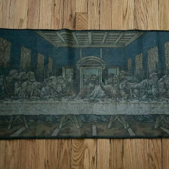 Vintage "The Last Supper" Tapestry from Italy, 38.5" x 20" - Picture 10 of 10